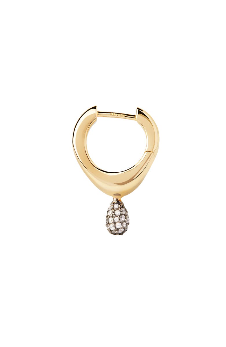 PDPAOLA Pavé Lava Single Hoop, Main, color, Gold