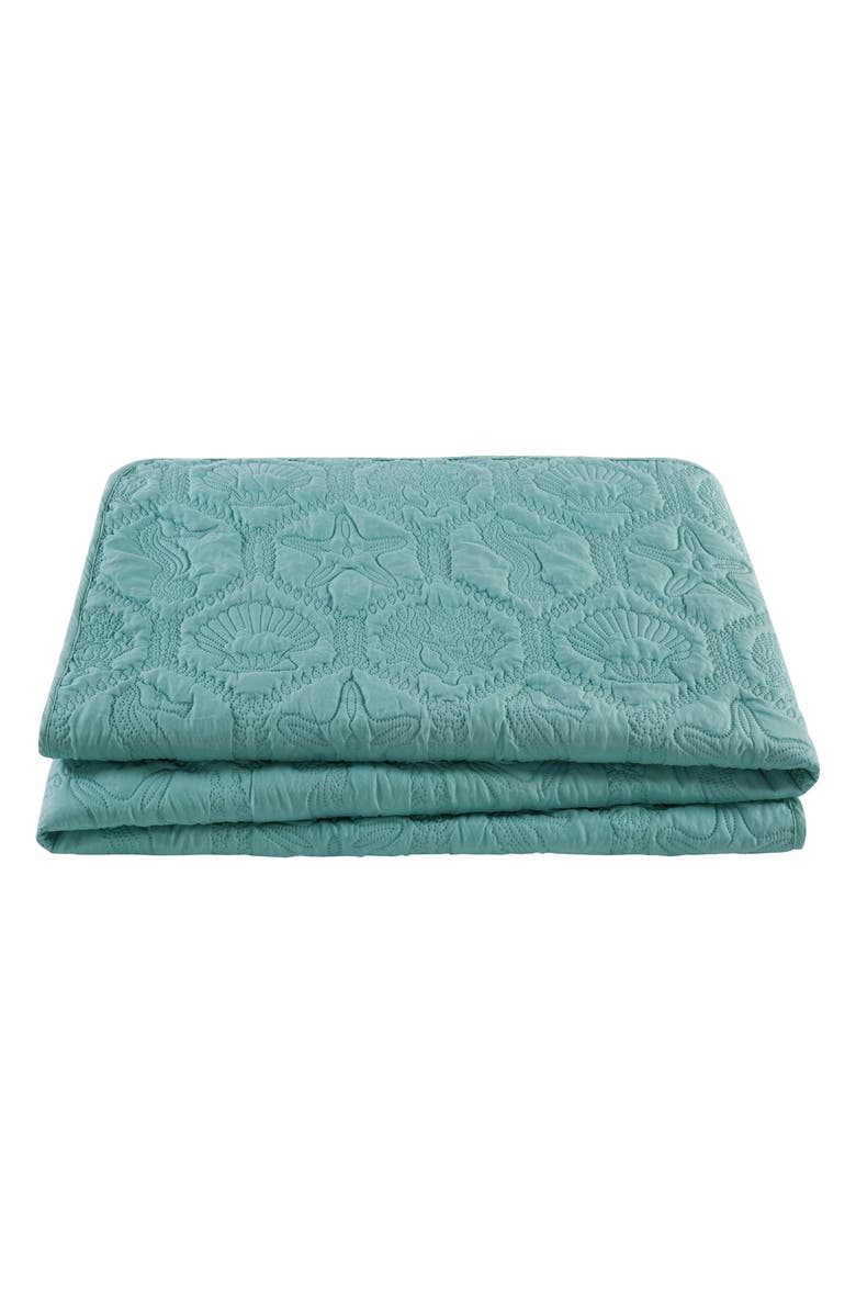 VCNY HOME Shore Embossed 3-Piece Quilt Set - King, Alternate, color, Blue Teal