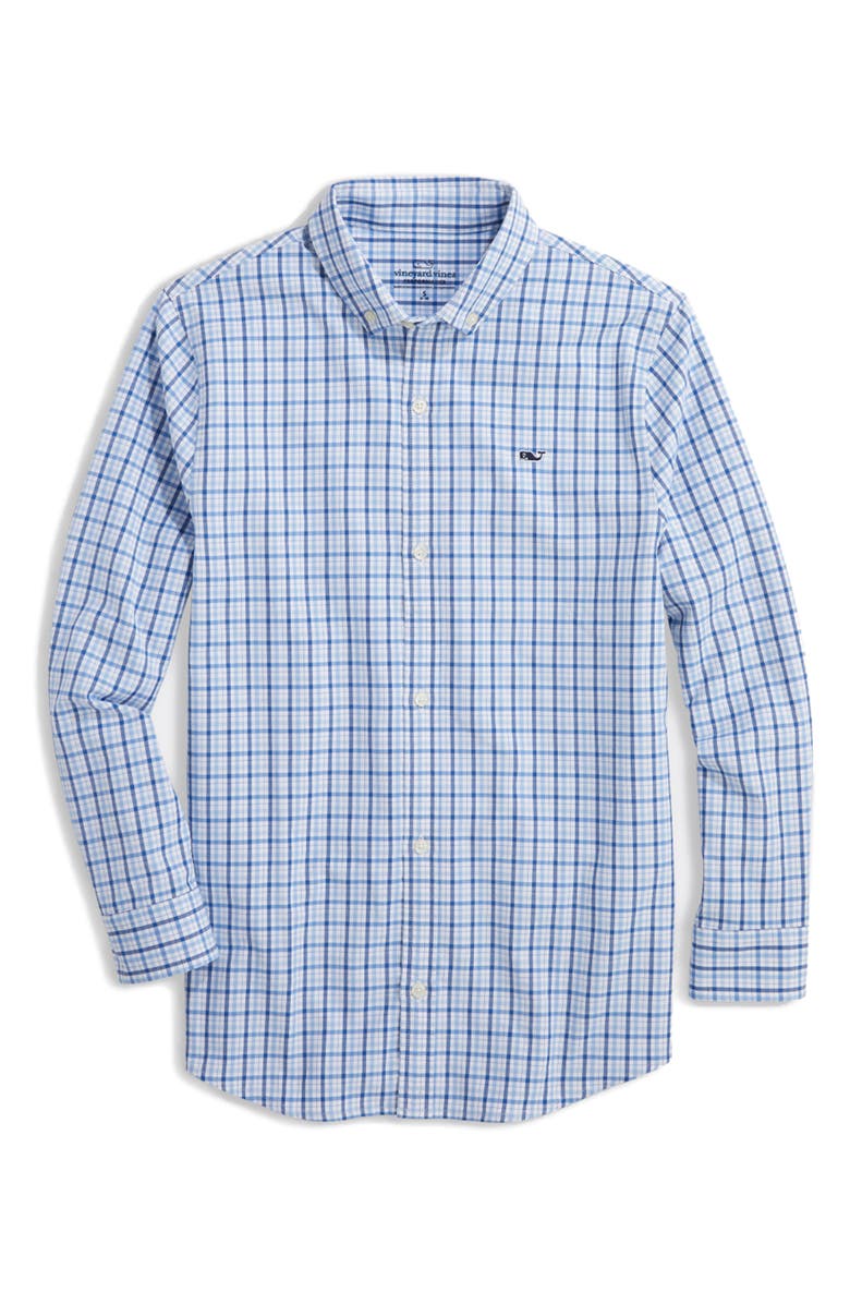 vineyard vines Kids' Plaid Performance Button-Down Shirt, Alternate, color, 