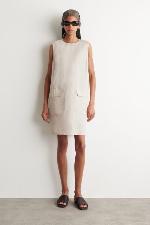 Linen Mini Shift Dress