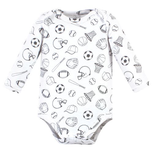 Hudson Baby Five-piece Collection Of Long-sleeve Cotton Bodysuits In Multi