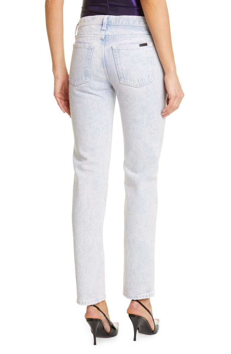 Saint Laurent Colombus Low Rise Nonstretch Denim Jeans, Alternate, color,