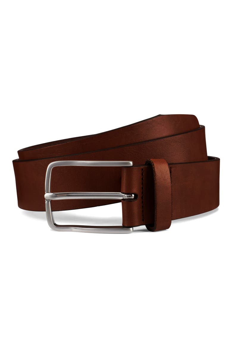 Broadway Avenue Leather Belt, Main, color, RED