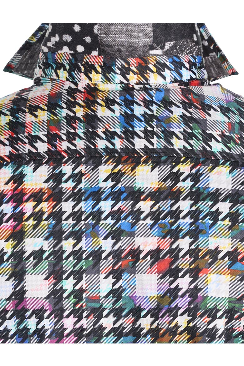 Big & Tall Algiers Houndstooth Sport Shirt, Alternate, color, MULTI