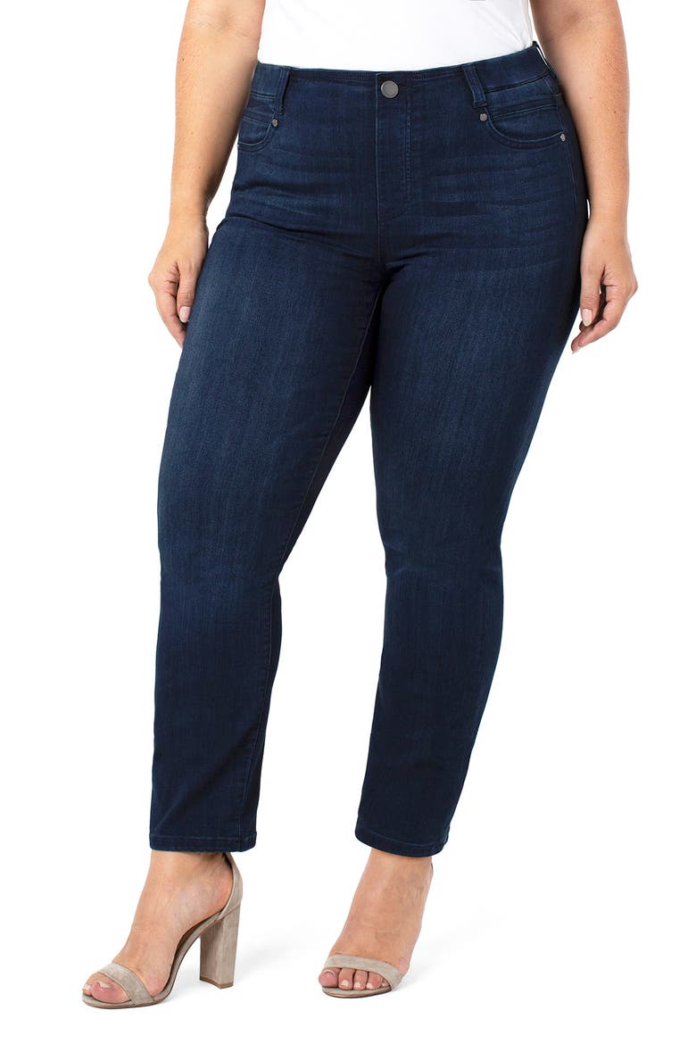 Los Angeles Gia Glider Slim Straight Leg Jeans, Main, color, WESTPORT WASH