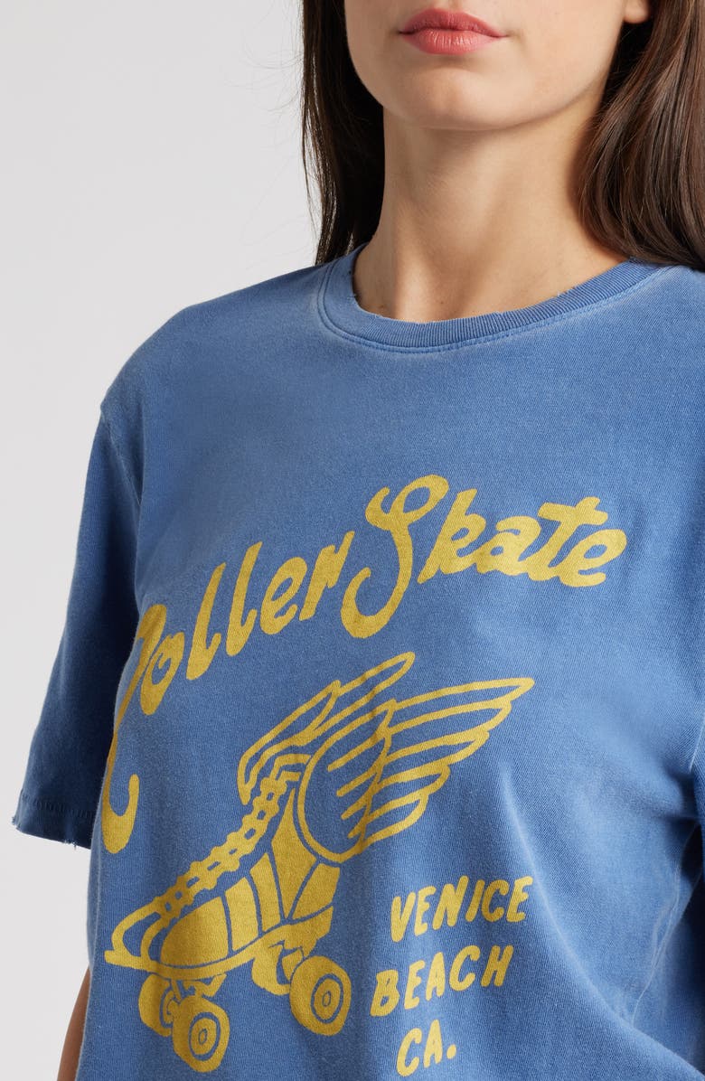Junk Food Roller Skate Distressed Cotton Graphic T-Shirt, Alternate, color,