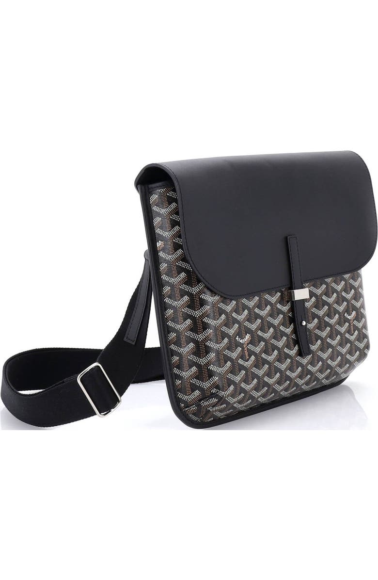 Pre-Owned Goyard Coursier Messenger Bag Coated Canvas and Leather, Alternate, color, Black