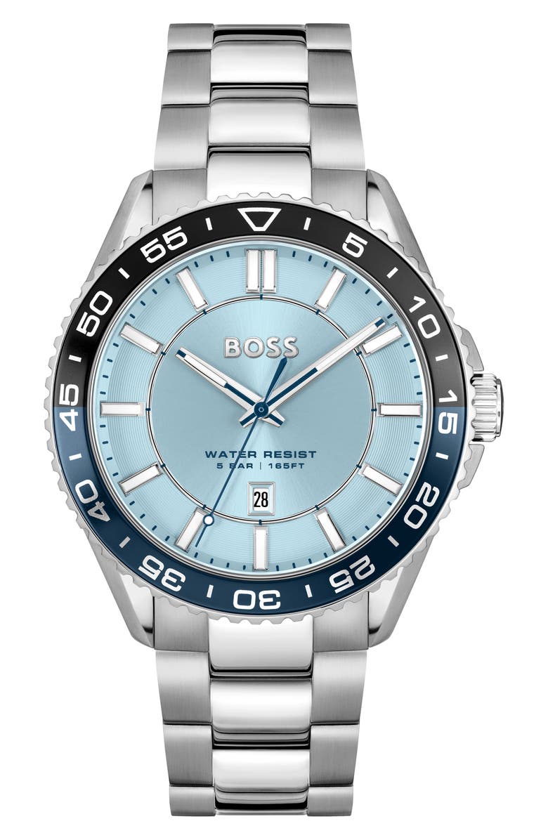 BOSS Runner Bracelet Watch, 44mm, Main, color, Blue Dial