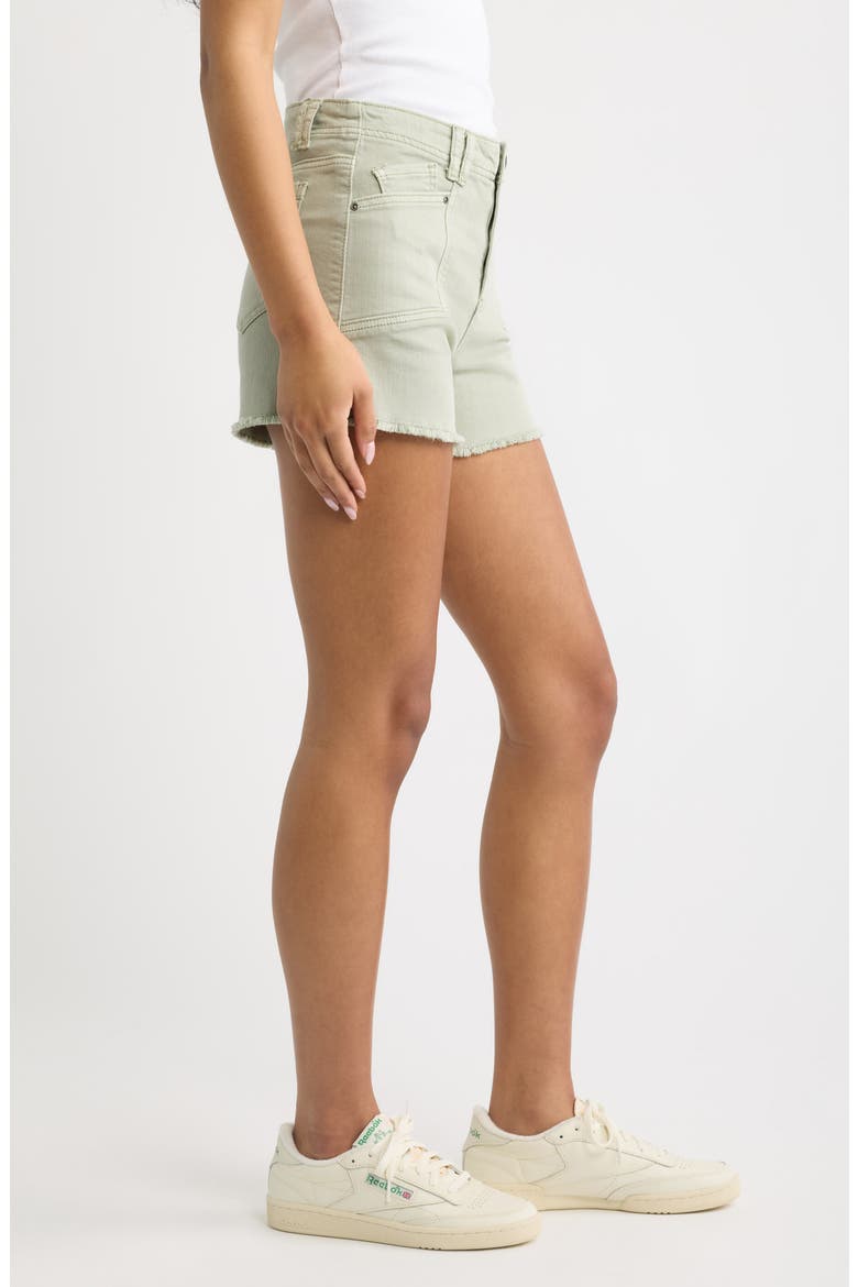 Cuffoff Denim Shorts, Alternate, color, SAGE