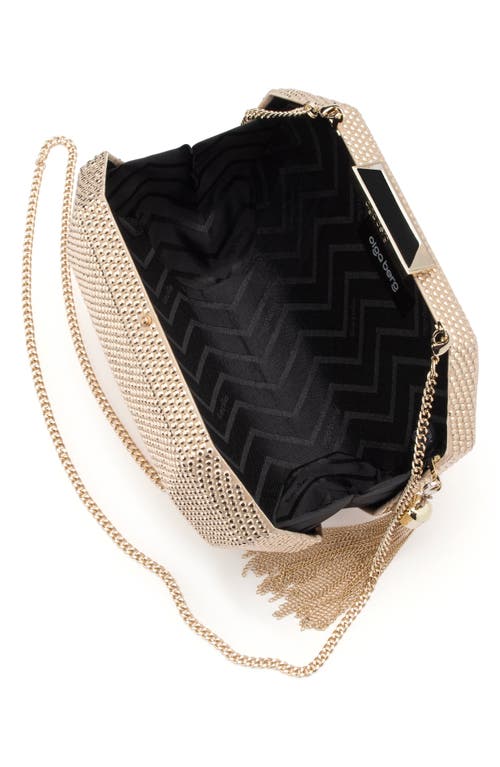 Olga Berg Hotfix Tassel Structured Clutch
