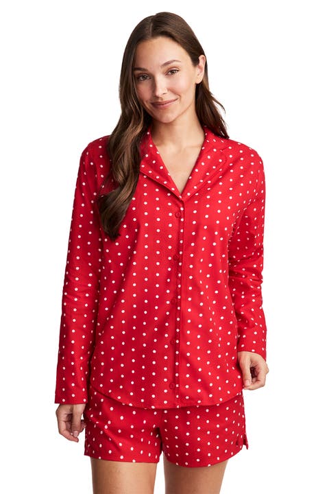 Women's 100% Cotton Flannel Long Sleeve Sleep Button Up