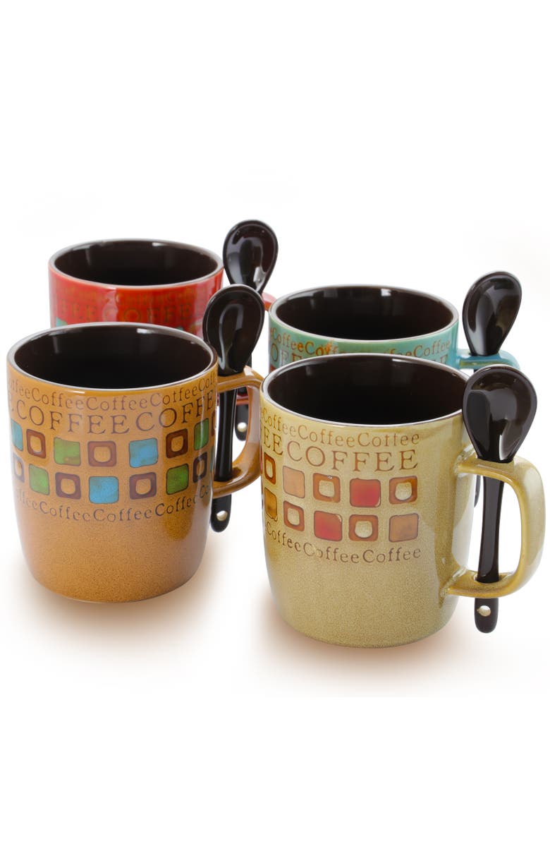Gibson Cafe Americano 13oz Mug Set, Main, color, Assorted