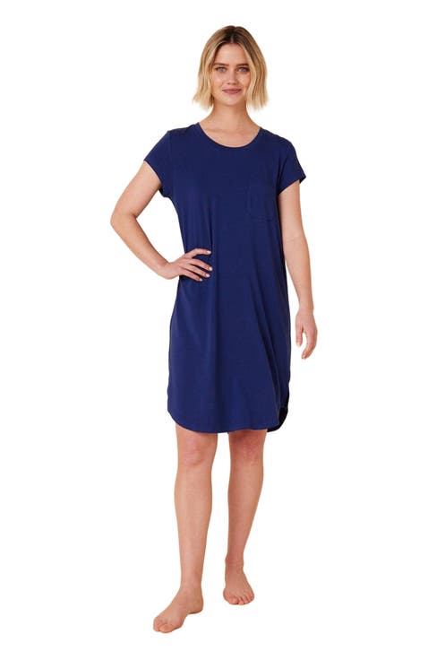 Pima Knit Short Sleeved Sleep Shirt