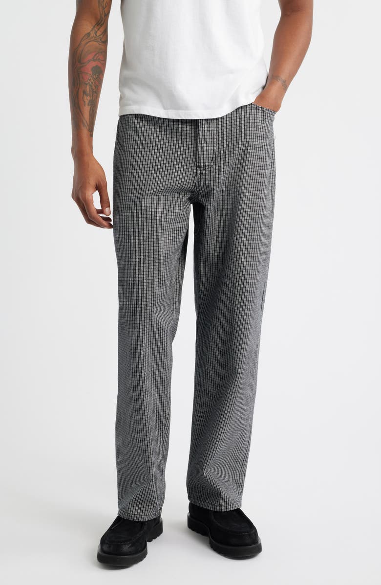 Obey Classic Baggy Plaid Jeans, Main, color, Black Multi