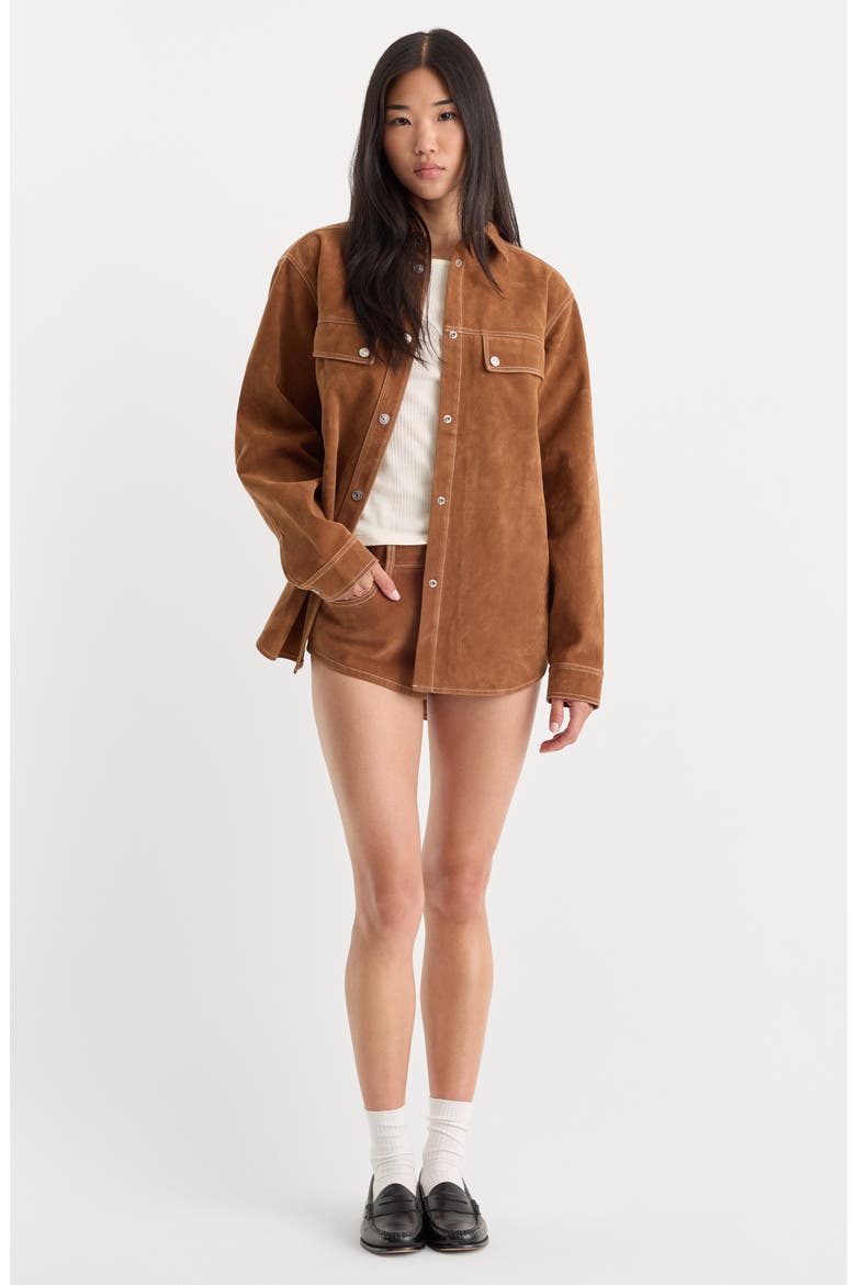 Better Than Suede Overshirt, Alternate, color, CAFE CLAY