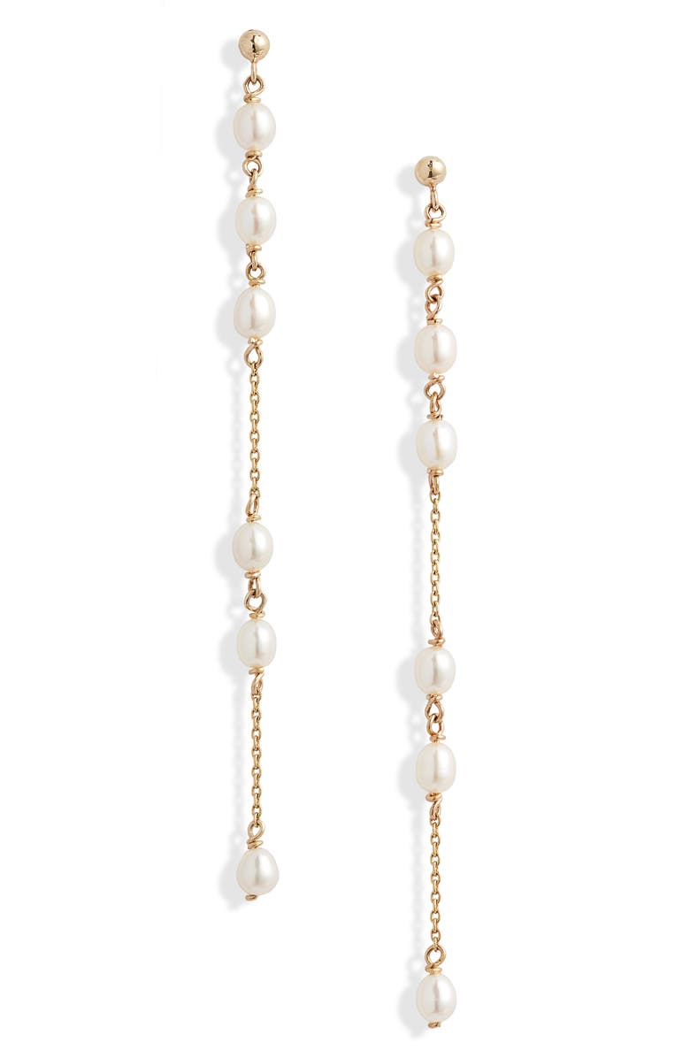 Poppy Finch 14K Gold & Cultured Pearl Drop Earrings, Main, color,