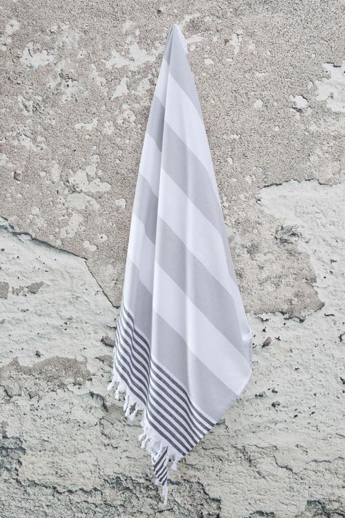 Infusezen Marine Striped Organic Turkish Towel With Soft Terry Cloth Lining In Multi