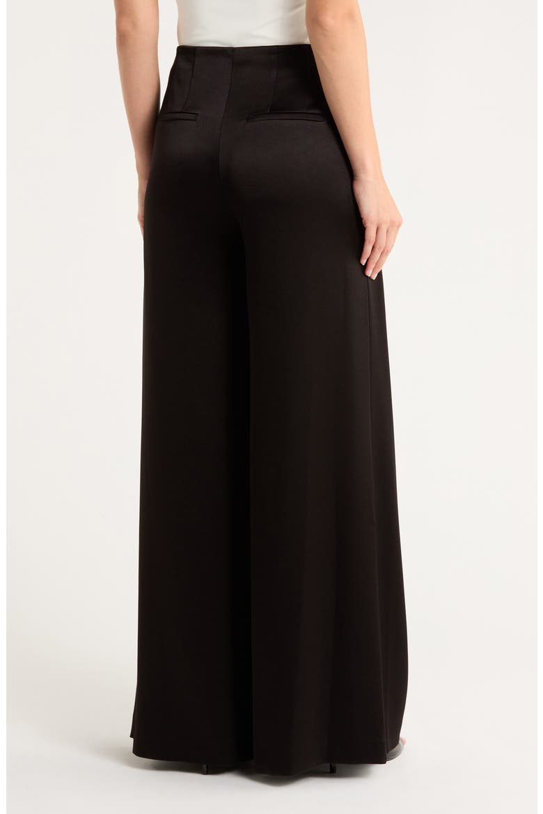 Eloise Pleated Wide Leg Pants, Alternate, color, BLACK