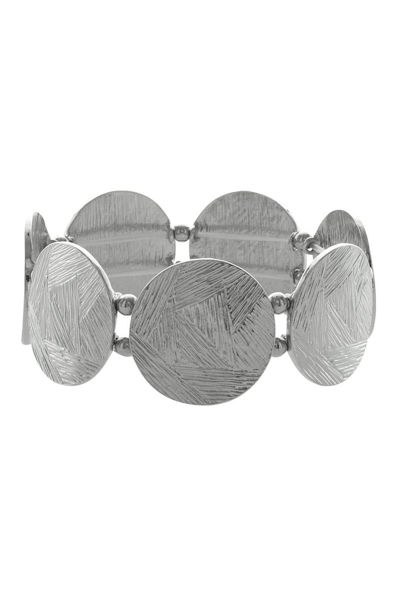 Birdie Stretch Bracelet, Main, color, SILVER