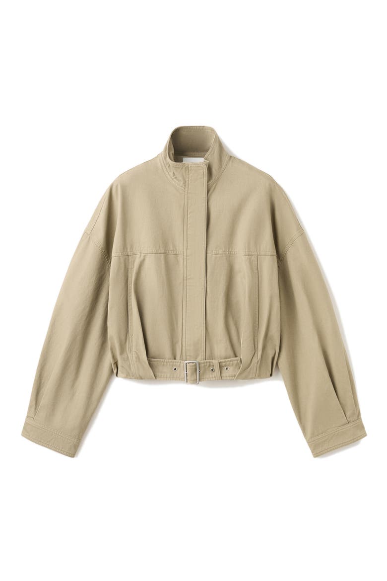 Oversize Belted Cotton Twill Jacket, Alternate, color, SAND