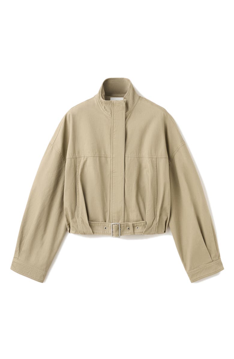 MANGO Oversize Belted Cotton Twill Jacket, Alternate, color,