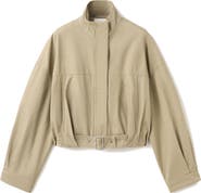 MANGO Oversize Belted Cotton Twill Jacket