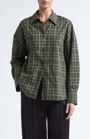 TOTEME Boxy Long Sleeve Button Down Shirt