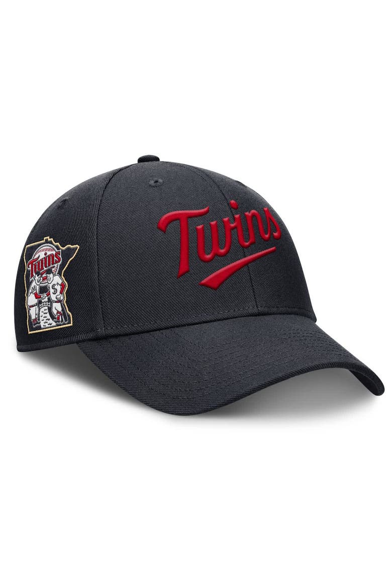 Men's Nike Navy Minnesota Twins Rise Gaberdine Adjustable Hat, Alternate, color, Navy