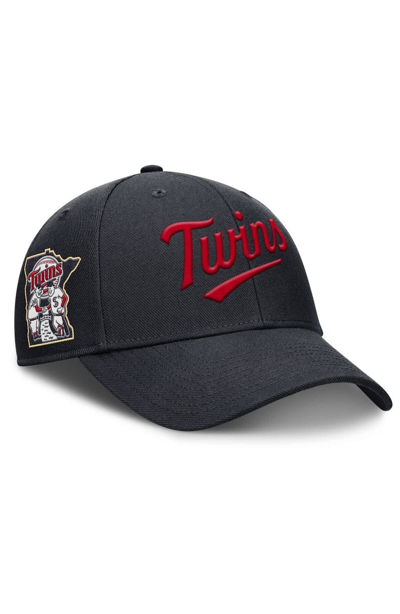 Nike Men's Nike Navy Minnesota Twins Rise Gaberdine Adjustable Hat, Alternate, color, Navy