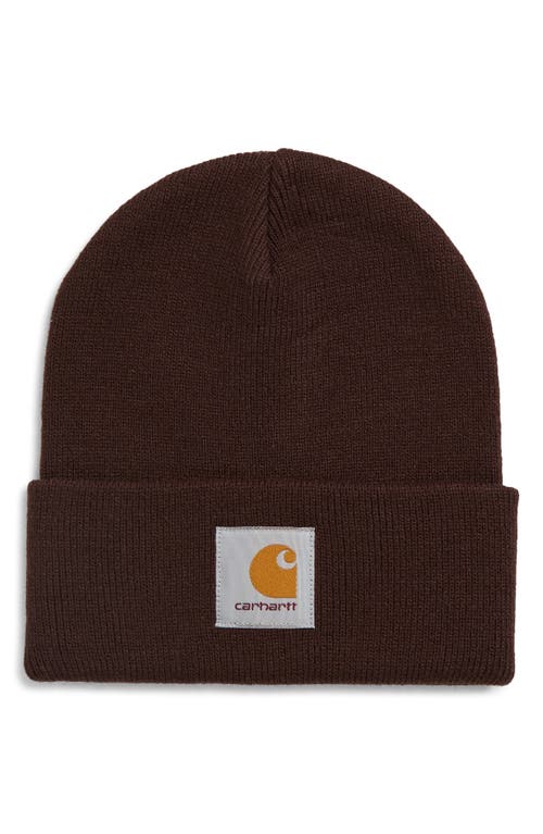 Carhartt Work In Progress Short Watch Beanie In Brown