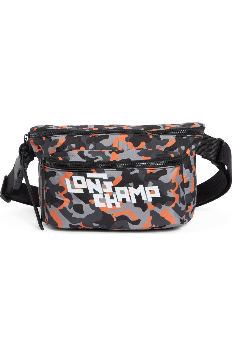 Longchamp Le Pilage Camo Large Belt Bag, Main, color, Cement