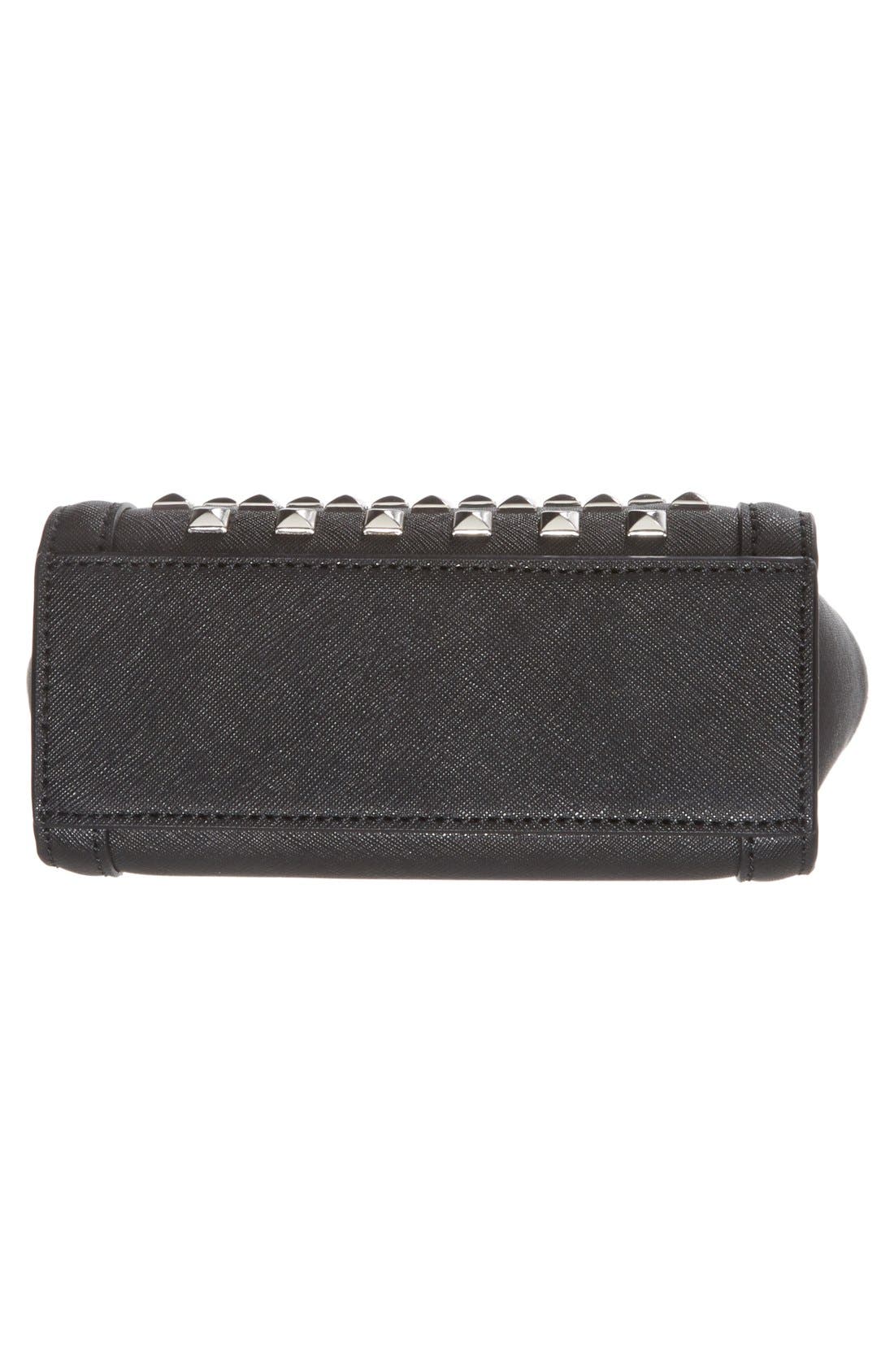 MICHAEL Michael Kors 'Mini Selma' Studded Saffiano Leather Crossbody Bag, Alternate, color, 