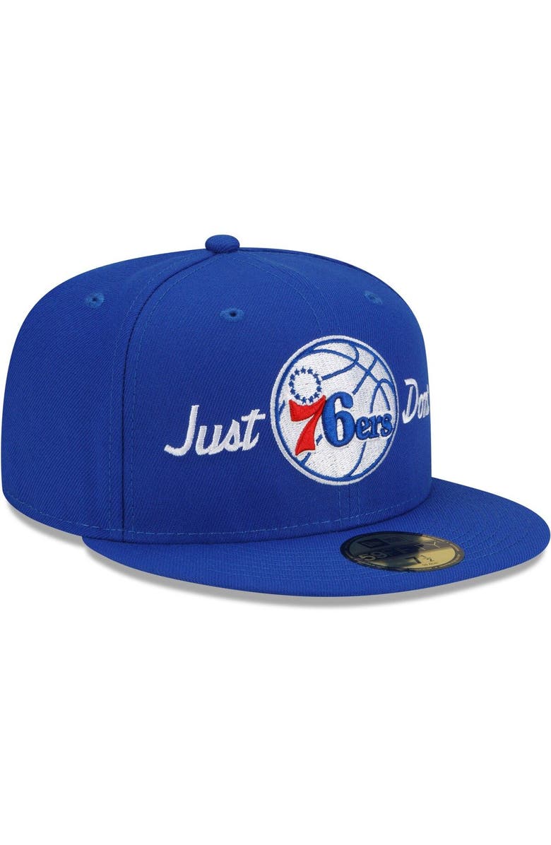 New Era Men's New Era x Just Don Royal Philadelphia 76ers 59FIFTY Fitted Hat, Alternate, color, Royal