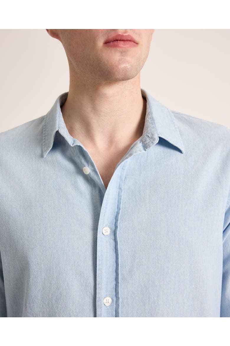 Giles Chambray Tailored Fit Chambray Shirt, Alternate, color, Wave Blue