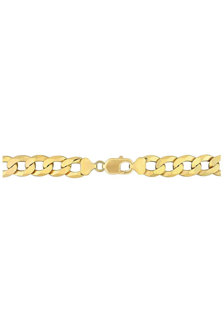 Men's Flat Curb Chain Necklace, Alternate, color, YELLOW