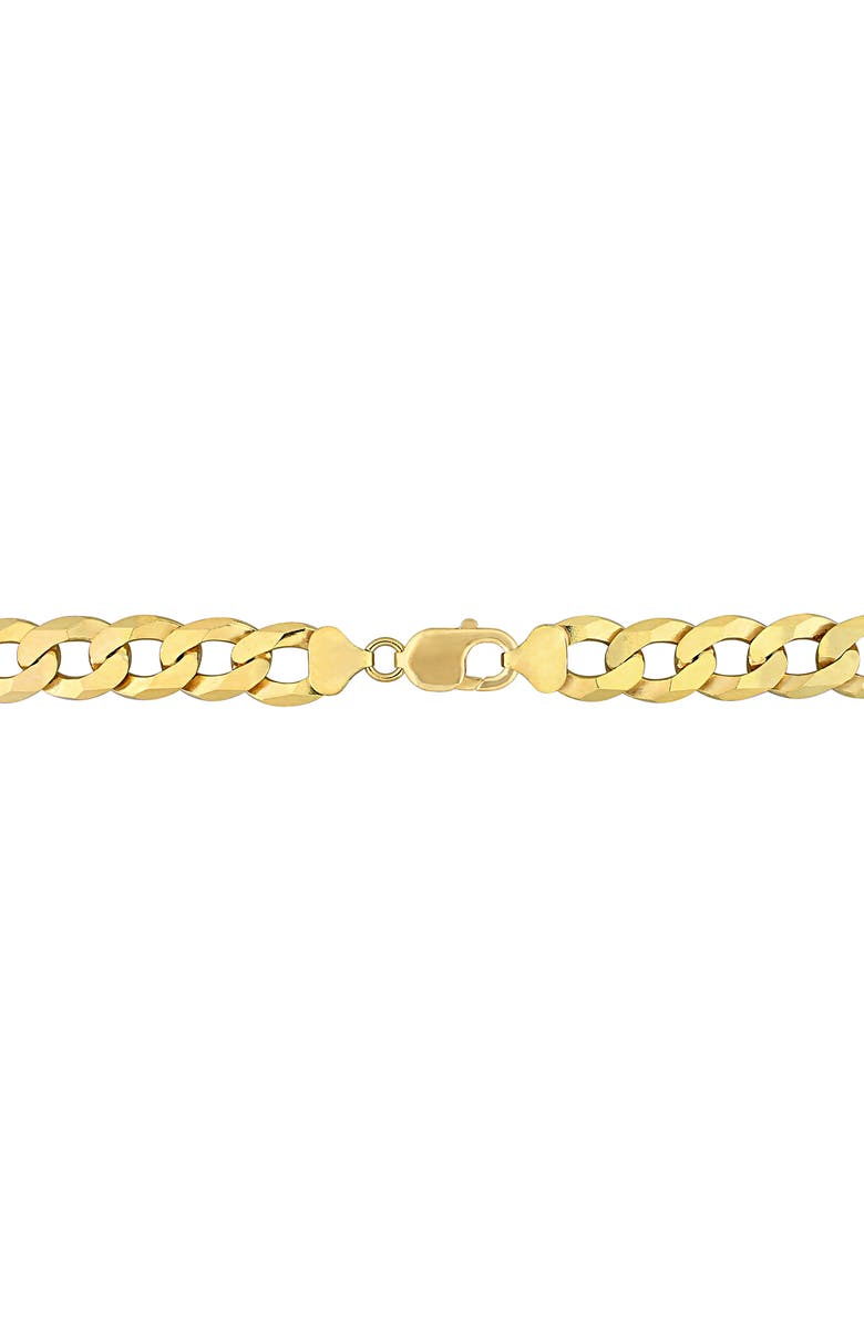 DELMAR Men's Flat Curb Chain Necklace, Alternate, color, Yellow