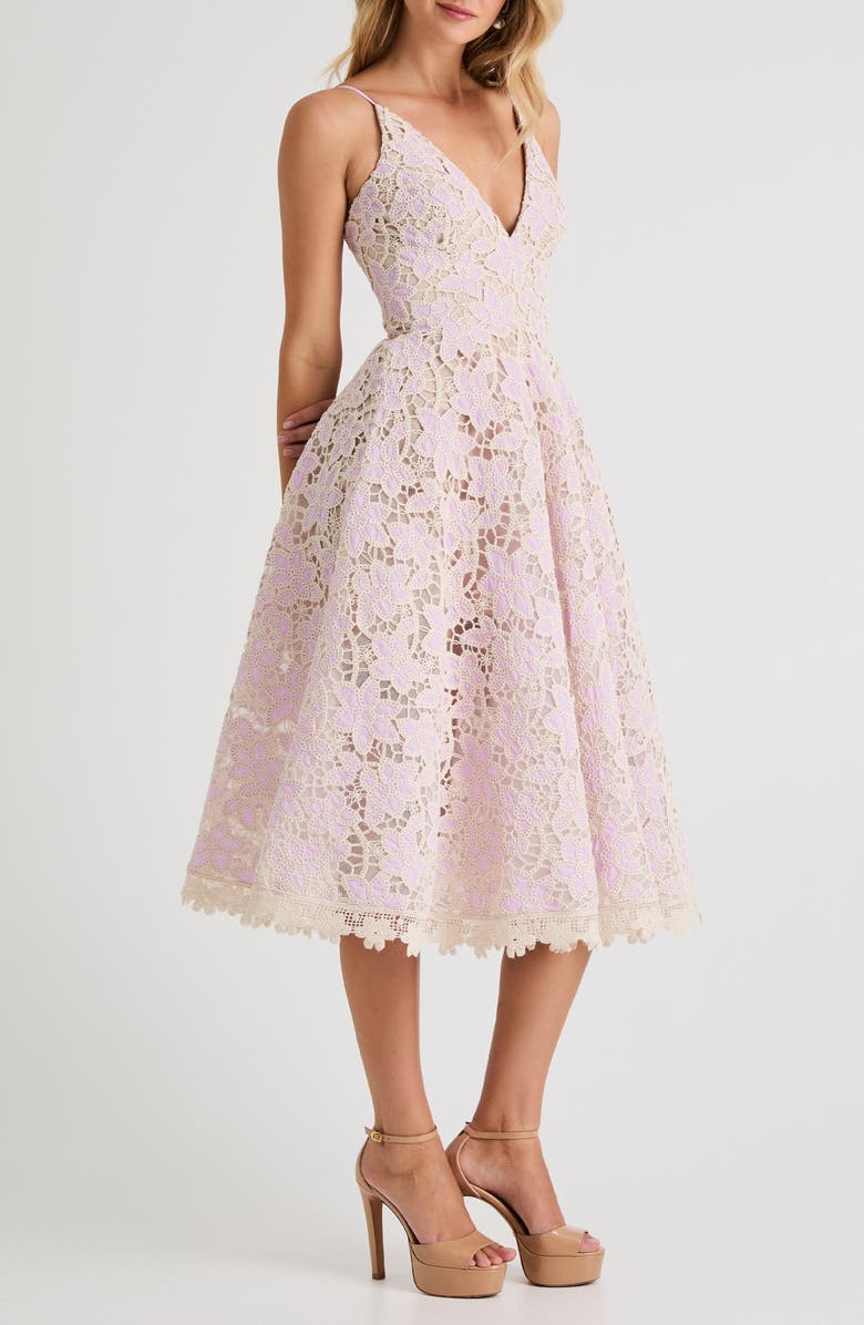 HELSI Amelia Floral Lace Dress, Alternate, color, Lilac/ Ivory