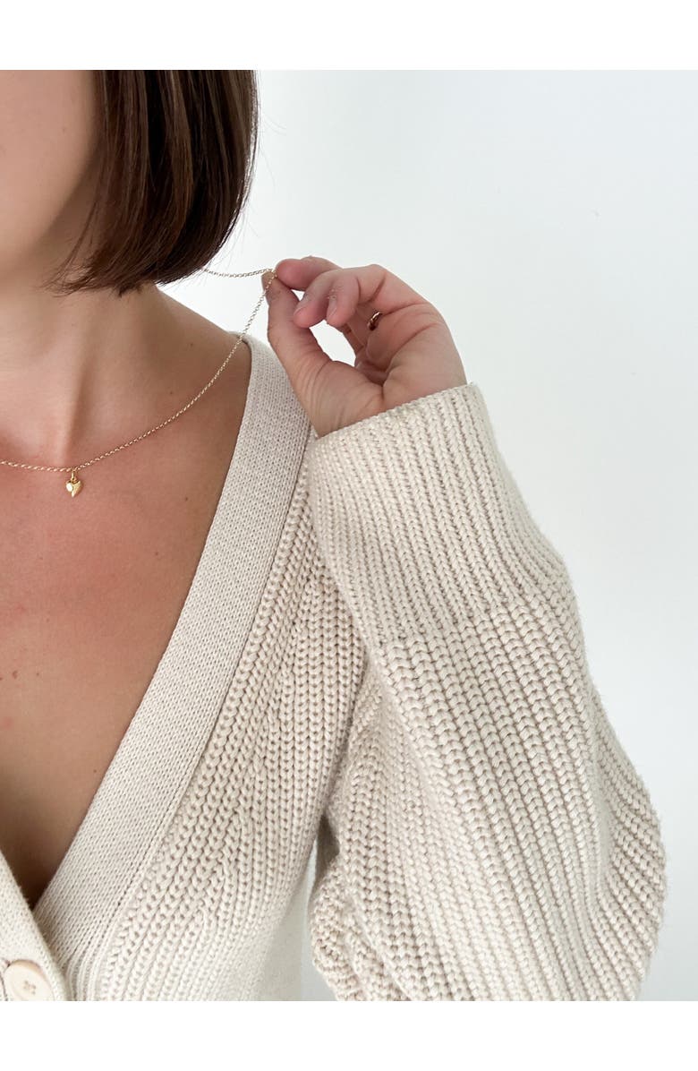 Sheena Marshall Jewelry Lou Puff Heart Necklace, Alternate, color, 14K Gold Fill - 18-20"