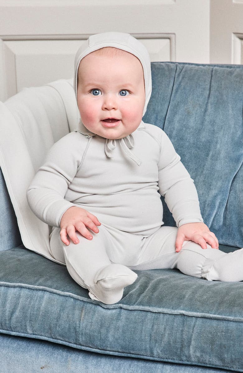 NoggiWear Side Ruffle Footie, Alternate, color, Pale Blue