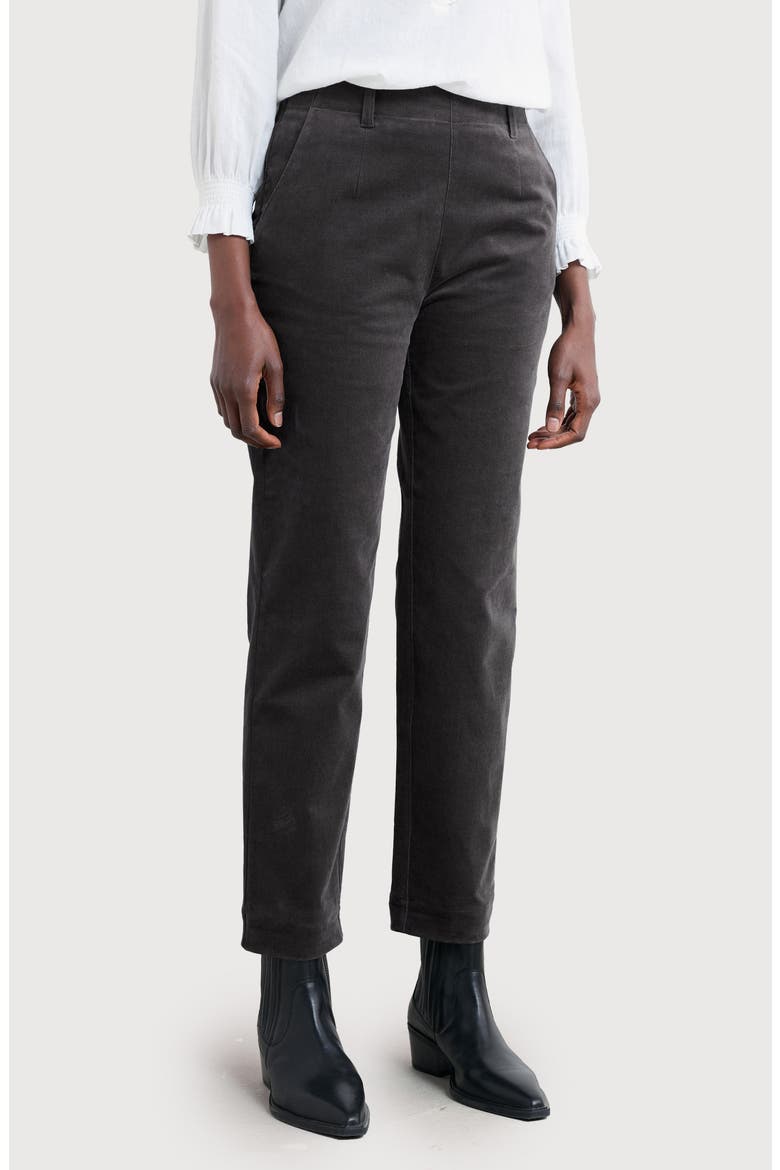 Crackington Sailor Button Crop Pull-On Pants, Main, color, COAL
