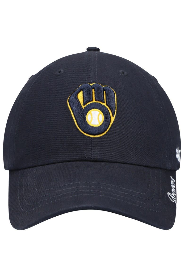 Women's '47 Navy Milwaukee Brewers Team Miata Clean Up Adjustable Hat, Alternate, color, Navy