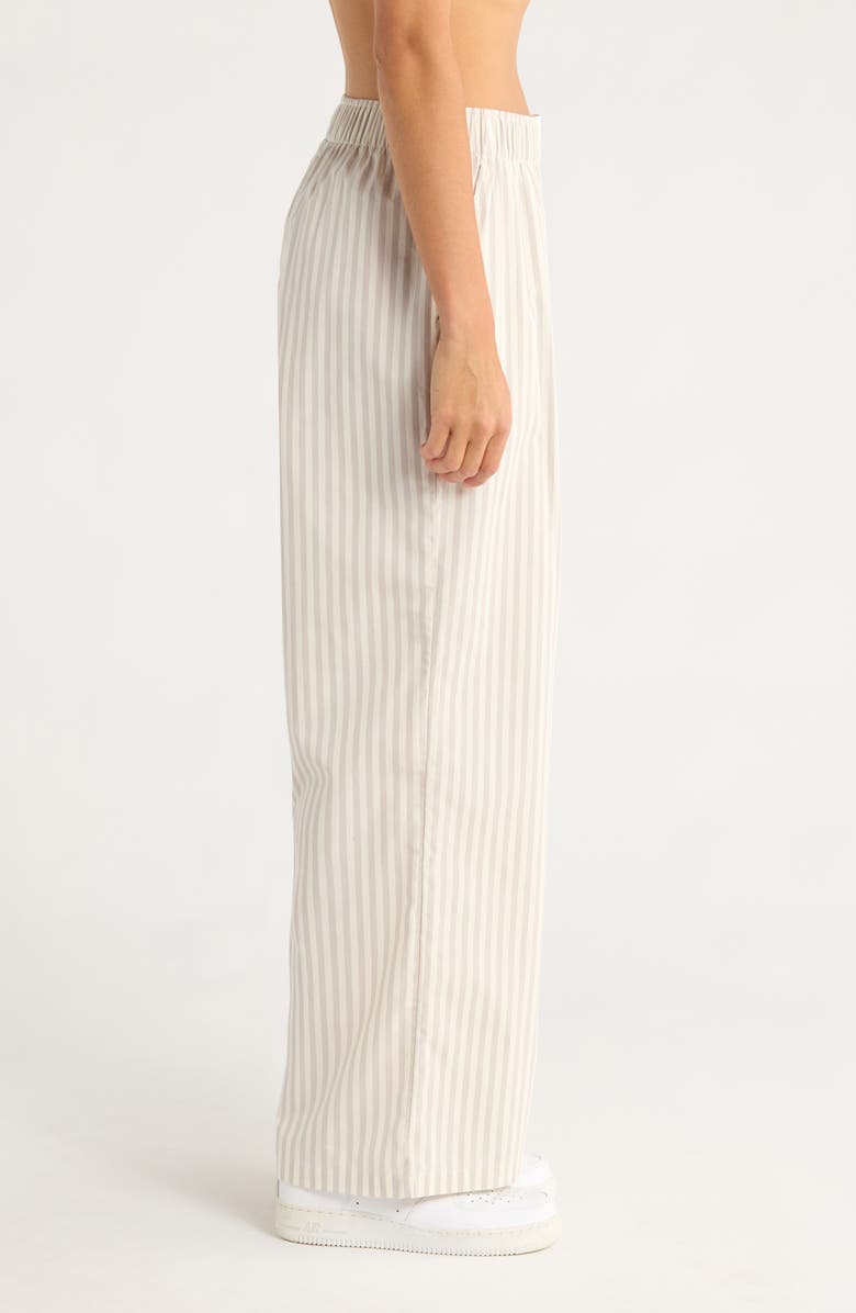 Nike Sportswear Stripe Poplin Pants, Alternate, color, College Grey/ Sail/ Black