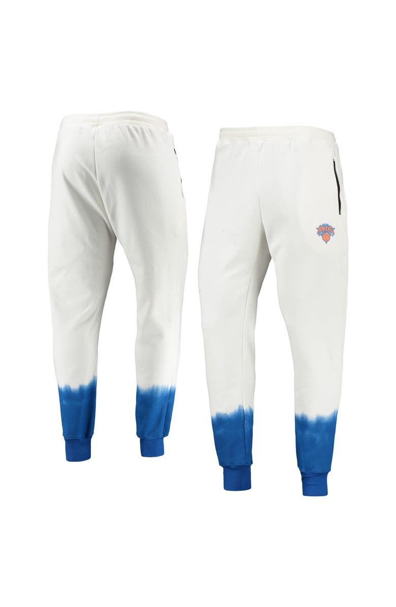 FISLL Men's FISSL Oatmeal New York Knicks Double Dribble Tie-Dye Fleece Jogger Pants, Alternate, color, Oatmeal