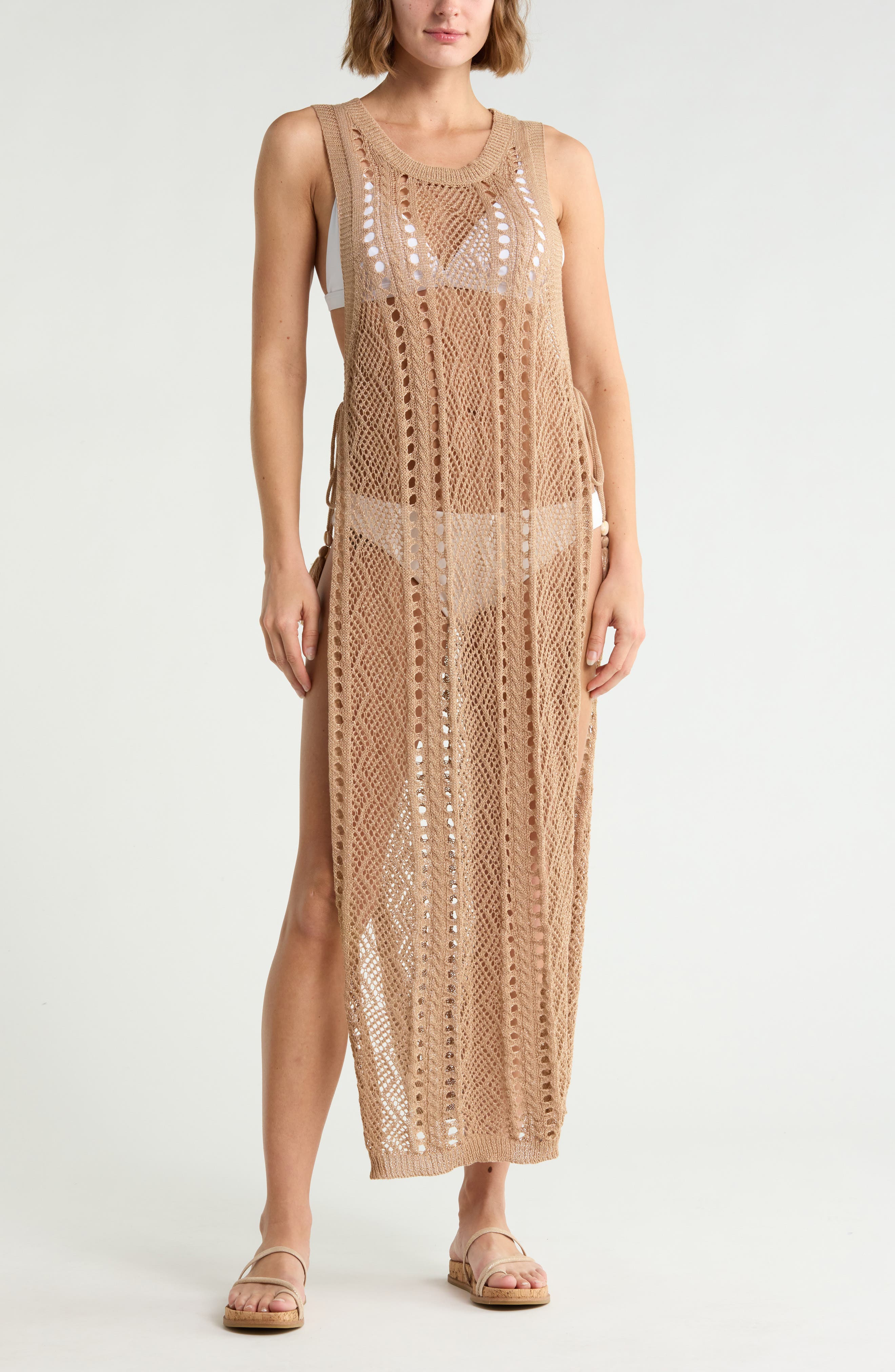 Lurex Knit Swim Coverup Dress