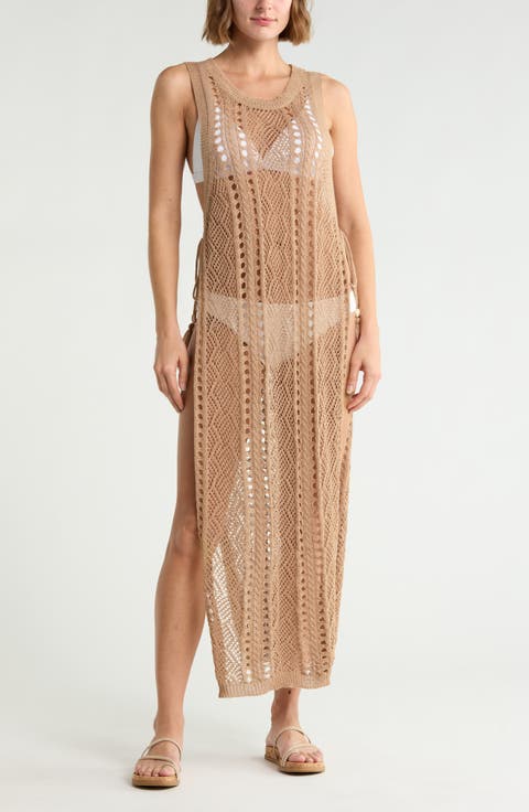 Lurex Knit Swim Coverup Dress
