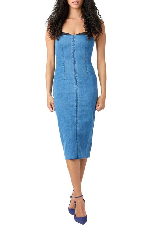 Tt Studios Victoria Denim Midi Dress In Gray