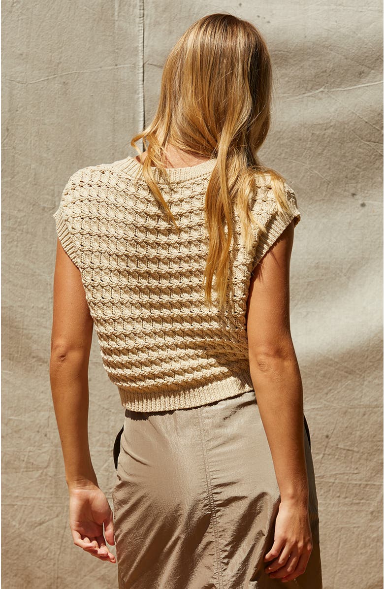 CRESCENT Textured Sweater Knit Crop Top, Alternate, color,