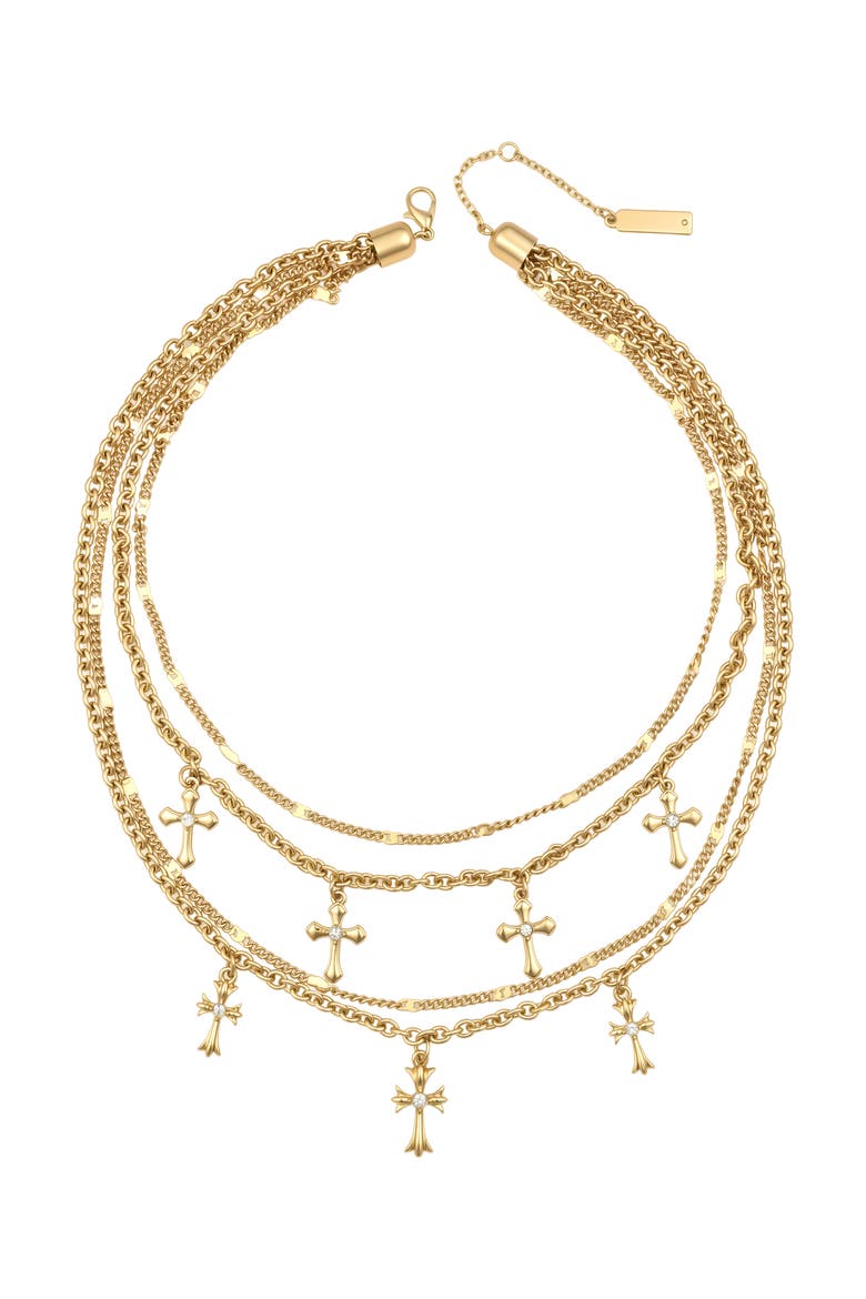Layered Necklace, Alternate, color, Gold