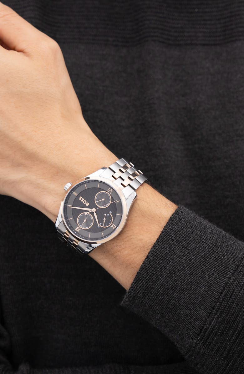 BOSS Principle Master Chronograph Watch, 41mm, Alternate, color, Gray