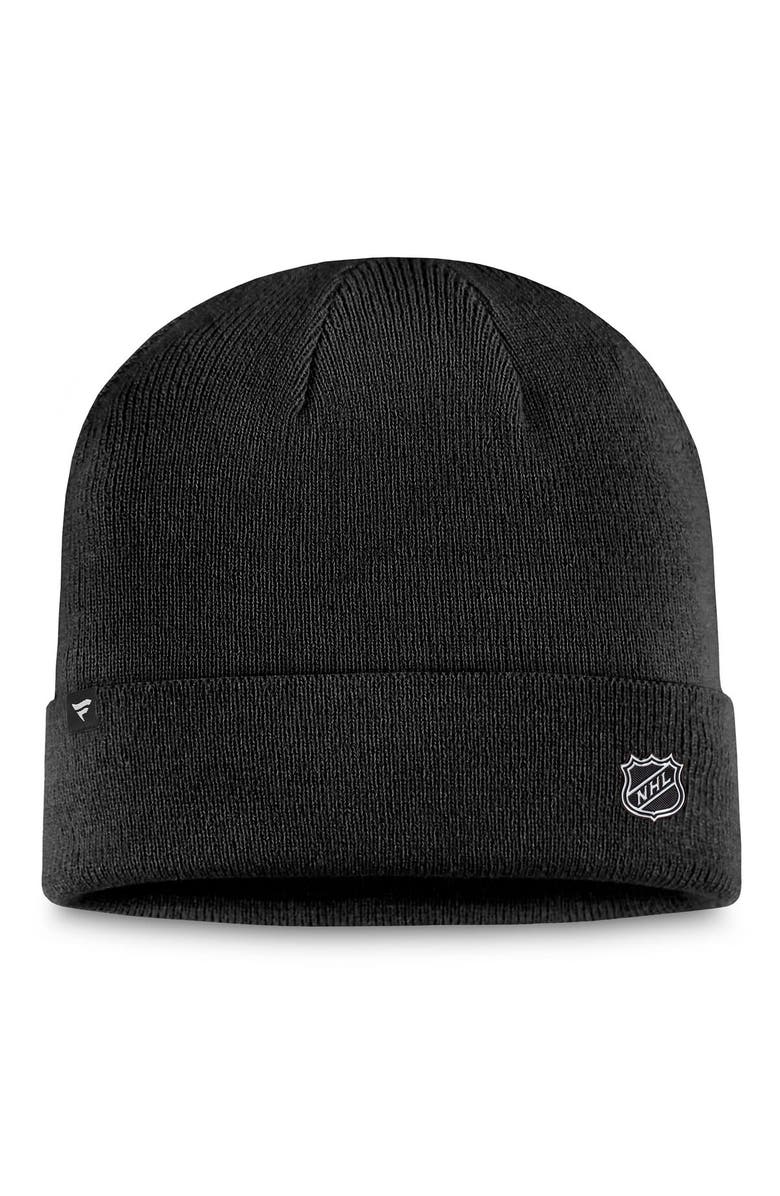 FANATICS Men's Fanatics Branded  Black San Jose Sharks Authentic Pro Cuffed Knit Hat, Alternate, color, Black